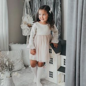 Ivory Blush Ever After Linen Tutu Dress